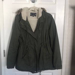 Sherpa lined cotton jacket
